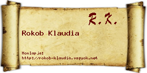 Rokob Klaudia névjegykártya