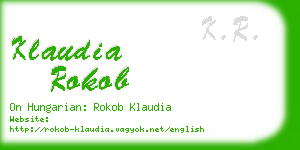 klaudia rokob business card